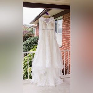 Off White Champagne Oleg Cassini Wedding Dress Size 14